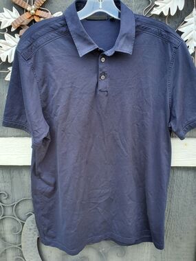 Murano Mens XL Black Short Sleeve Polo Liquid Luxury Slim Fit